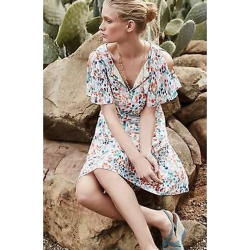 Maeve flutter watercolor dress